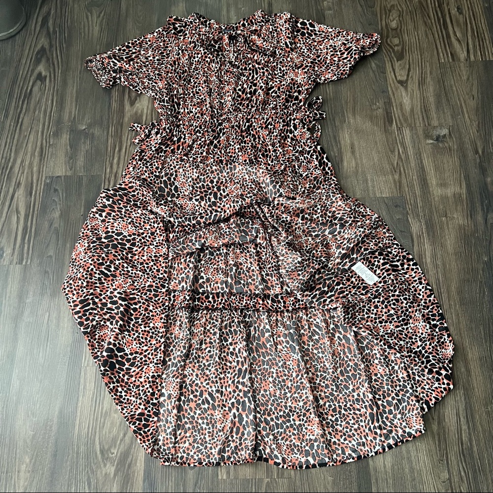 Scoop Animal Print Max Dress with Waist Ties - Picture 6 of 14